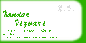 nandor vizvari business card